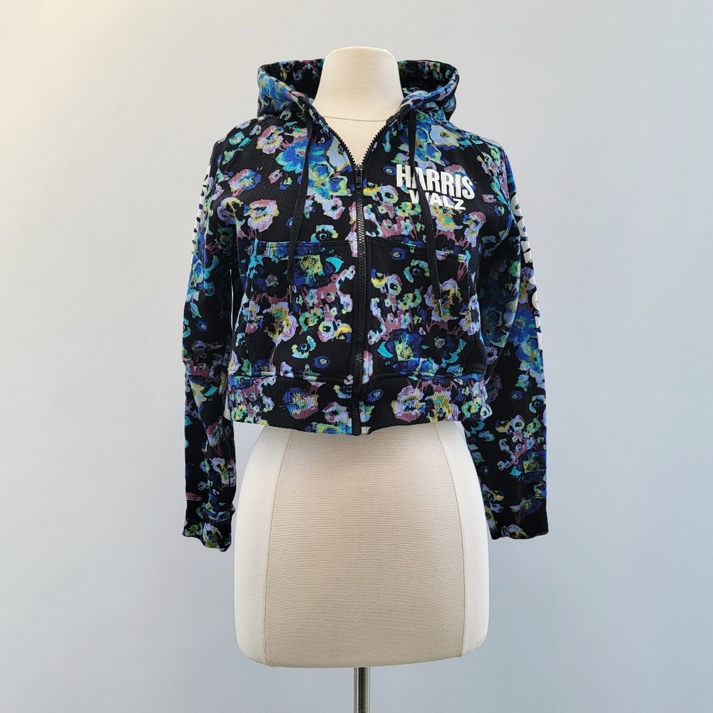 Ulla Johnson Designers For Democracy Small‎ Harris Walz Blue Cropped Sweatshirt